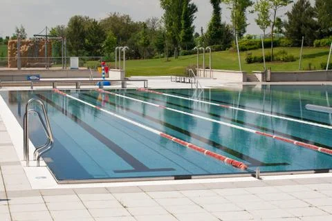 Outdoor pool lanes. Foto stock