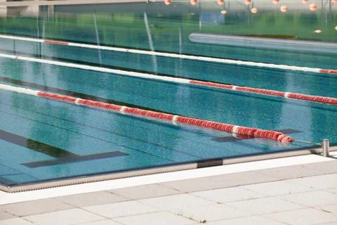 Outdoor pool lanes. Stock Photos