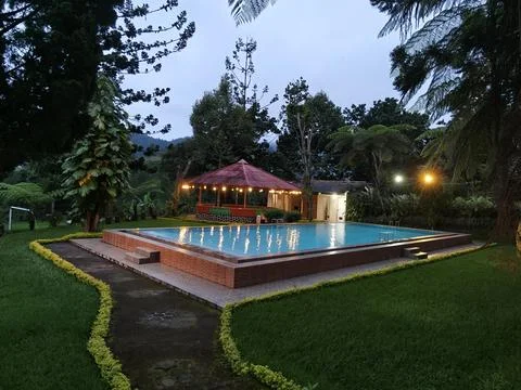 Outdoor Poolside Stock Photos