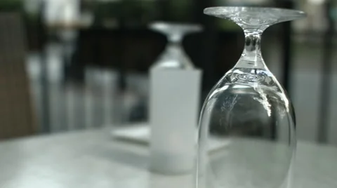 Outdoor Restaurant Cafe Table Stock Footage 61241573