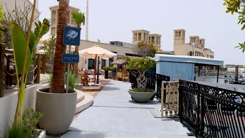 Outdoor Restaurant in Dubai Stock-Footage 299212155