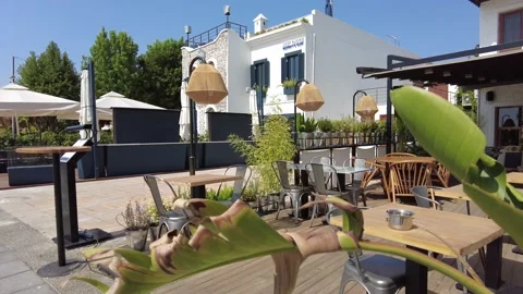 Outdoor restaurant in the resort town of Marmaris. Turkey Stock Footage 169487053