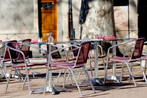 Outdoor Restaurant Table Stock Photos