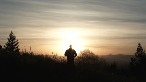 Outdoor Runner At Sunrise Approaching Stock Footage 89039612