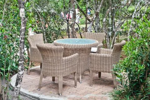 Outdoor seating Stock Photos