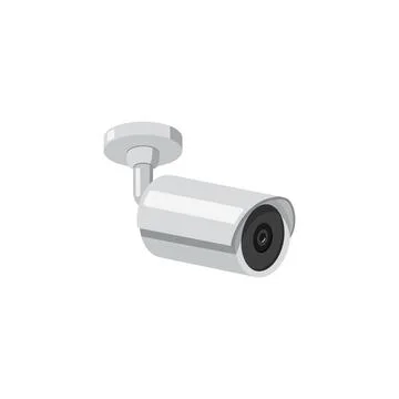 Outdoor security camera, cctv surveillance system for safety people. Stock Illustration