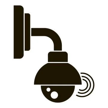 Outdoor security camera icon, simple style Stock Illustration
