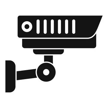 Outdoor security camera icon, simple style Stock Illustration