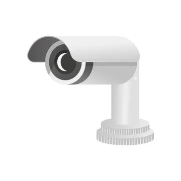 Outdoor security camera with plastic and steel material for home Stock Illustration