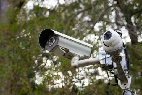 Outdoor security cameras Foto stock