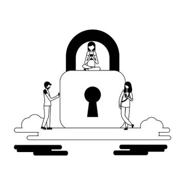 Outdoor security people 스톡 일러스트