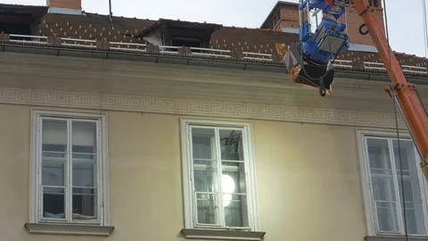 Outdoor Shooting Light Projector Stock Footage 108971450