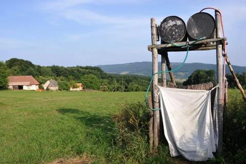 Outdoor shower Stock-Fotos