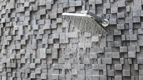 Outdoor shower at the pool Stock Footage 104651818