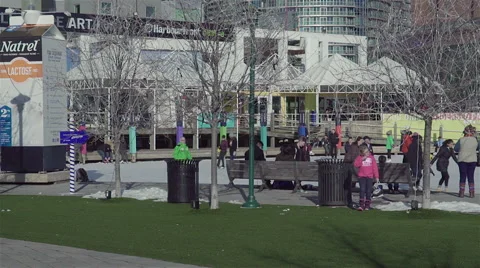 Outdoor skating rink Stock Footage 45389685