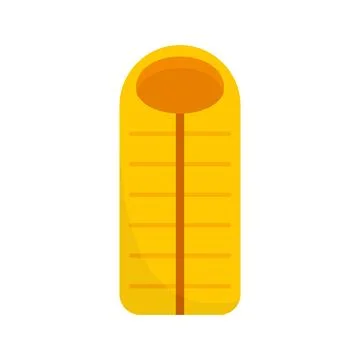 Outdoor sleeping bag icon flat isolated Stock Illustration