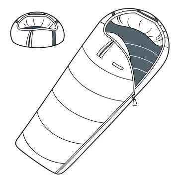 Outdoor Sleeping Bag Vector Design Stock Illustration