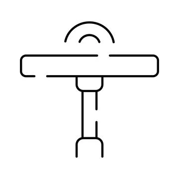 Outdoor smart sensor sending wireless signal icon Stock Illustration