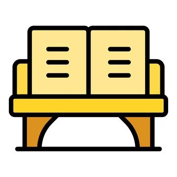 Outdoor sofa icon vector flat イラスト素材