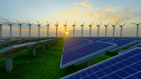 Outdoor solar panel power generation Stock Footage 182339219