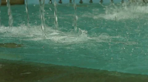 Outdoor Spa Water Dropping Stock Footage 53232705