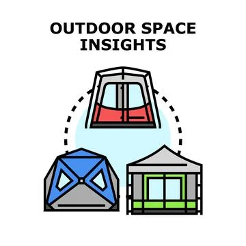 Outdoor space insights concept vector illustration Stock Illustration