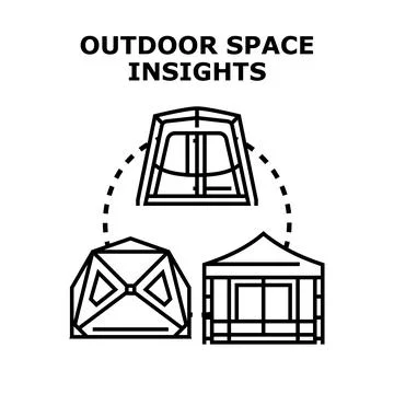 Outdoor space insights concept vector illustration Stock Illustration