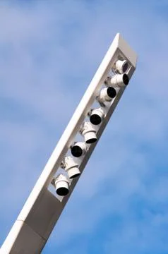 Outdoor spotlight structure Stock Photos