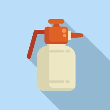 Outdoor spray bottle icon flat vector. Atomizer wash hand Ilustración de archivo