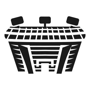 Outdoor stadium side view icon, simple style Ilustración de archivo