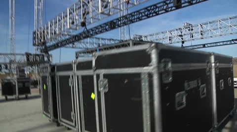 Outdoor stage rigging pan Video stock 25452653