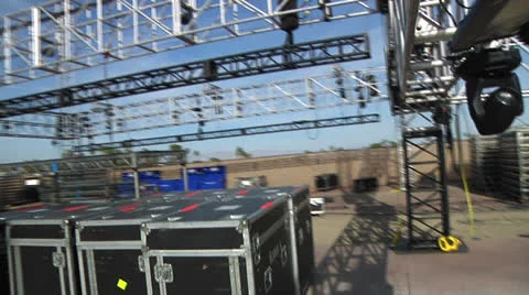 Outdoor stage rigging pan Stock Footage 25452936