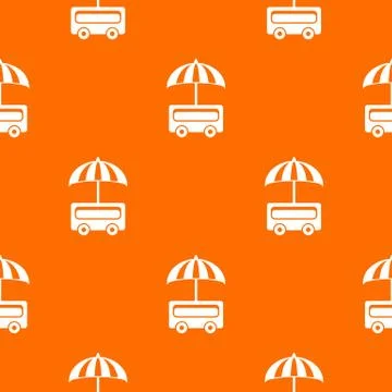 Outdoor stall pattern vector orange 스톡 일러스트