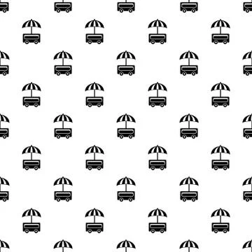Outdoor stall pattern vector seamless Stock Illustration
