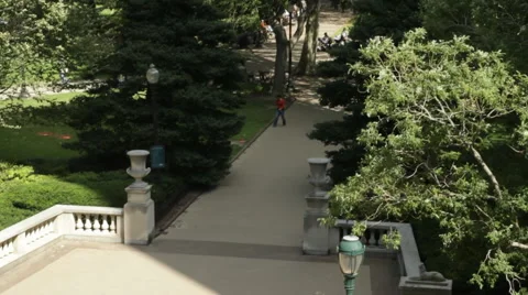 Outdoor Stone Walkway Stock Footage 40805561
