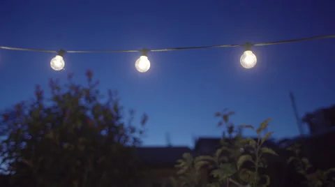 Outdoor string lights Stock Footage 68795063