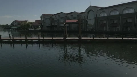 Outdoor structure Drone Fly-Through Bridged Pergola 스톡 동영상 200923171