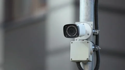 Outdoor surveillance camera Stock Footage