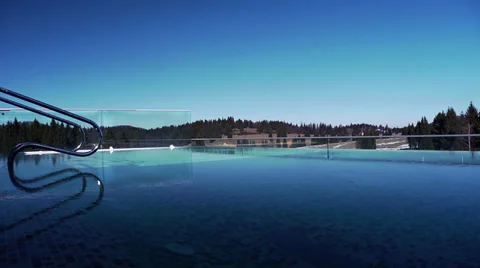 Outdoor Swimming Pool Stock Footage 34688597