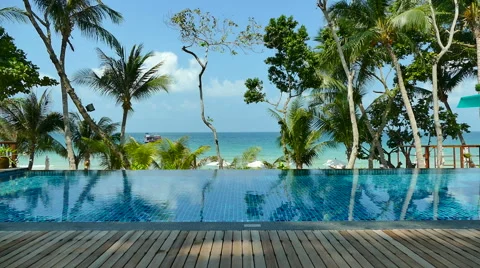 Outdoor swimming pool Video stock 64649824