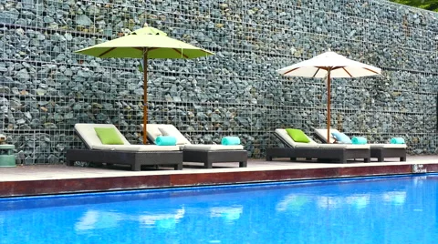 Outdoor swimming pool Stock Footage 64922145