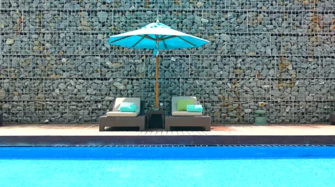 Outdoor swimming pool Stock Footage 65148674