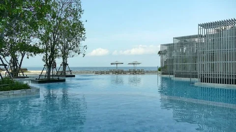 Outdoor swimming pool Stock Footage 75803271