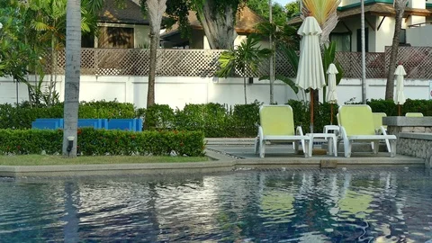 Outdoor swimming pool Stock Footage 108013779