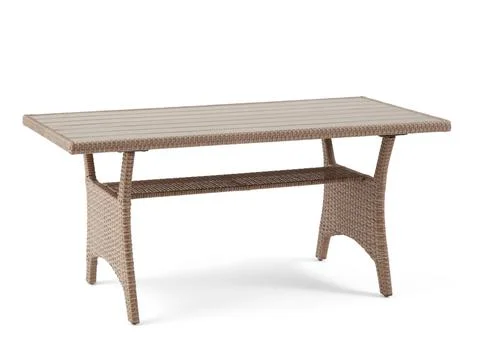 Outdoor table on white background Stock Photos