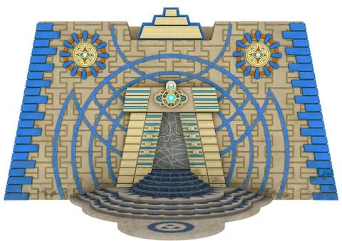 Outdoor temple. Stock Illustration