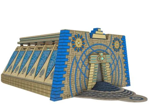 Outdoor temple. Stock Illustration