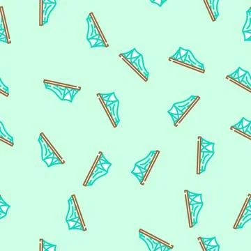 Outdoor tent vacation vector seamless pattern Stock Illustration