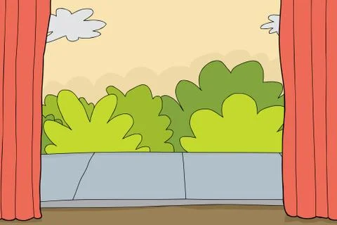 Outdoor theater set Stock Illustration