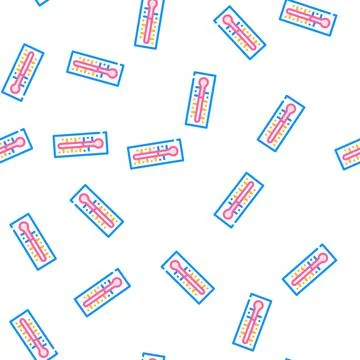 Outdoor thermometer vector seamless pattern color 스톡 일러스트